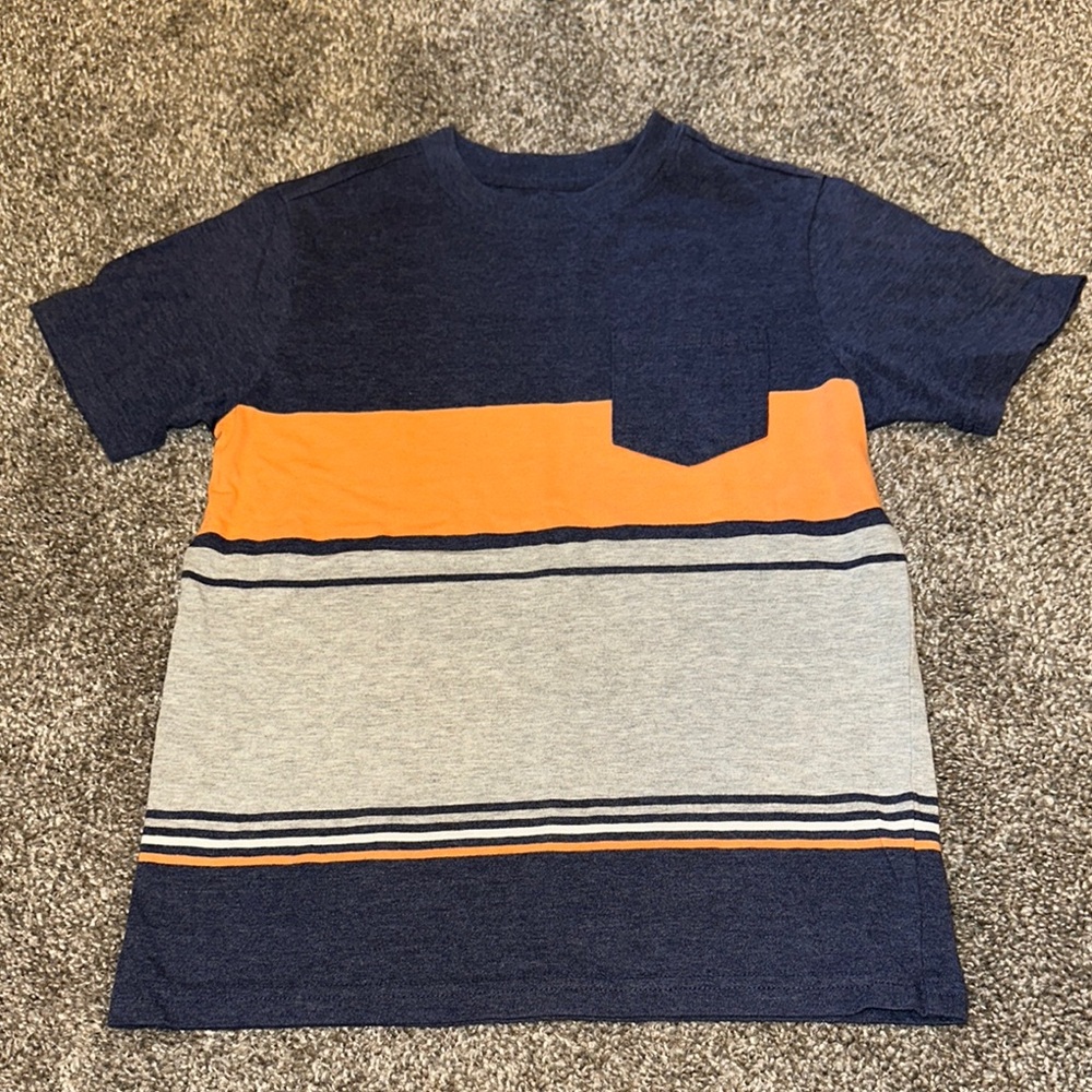 Cat & Jack Colorful Blue and Orange Short Sleeve Tee